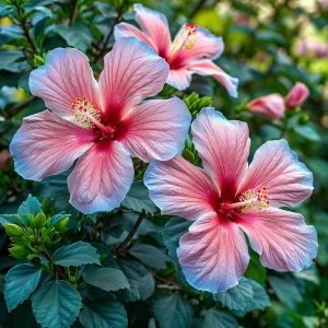 Гибискус садовый Тропикал Сан купить по цене от 293р. в интернет-магазине «Посадика» с доставкой почтой в в Веневе и по всей России – [изображение №1].