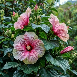 Гибискус Иден Бьюти купить по цене от 460р. в интернет-магазине «Посадика» с доставкой почтой в в Веневе и по всей России – [изображение №1].